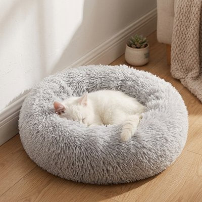 Coussin Chat confortable gris