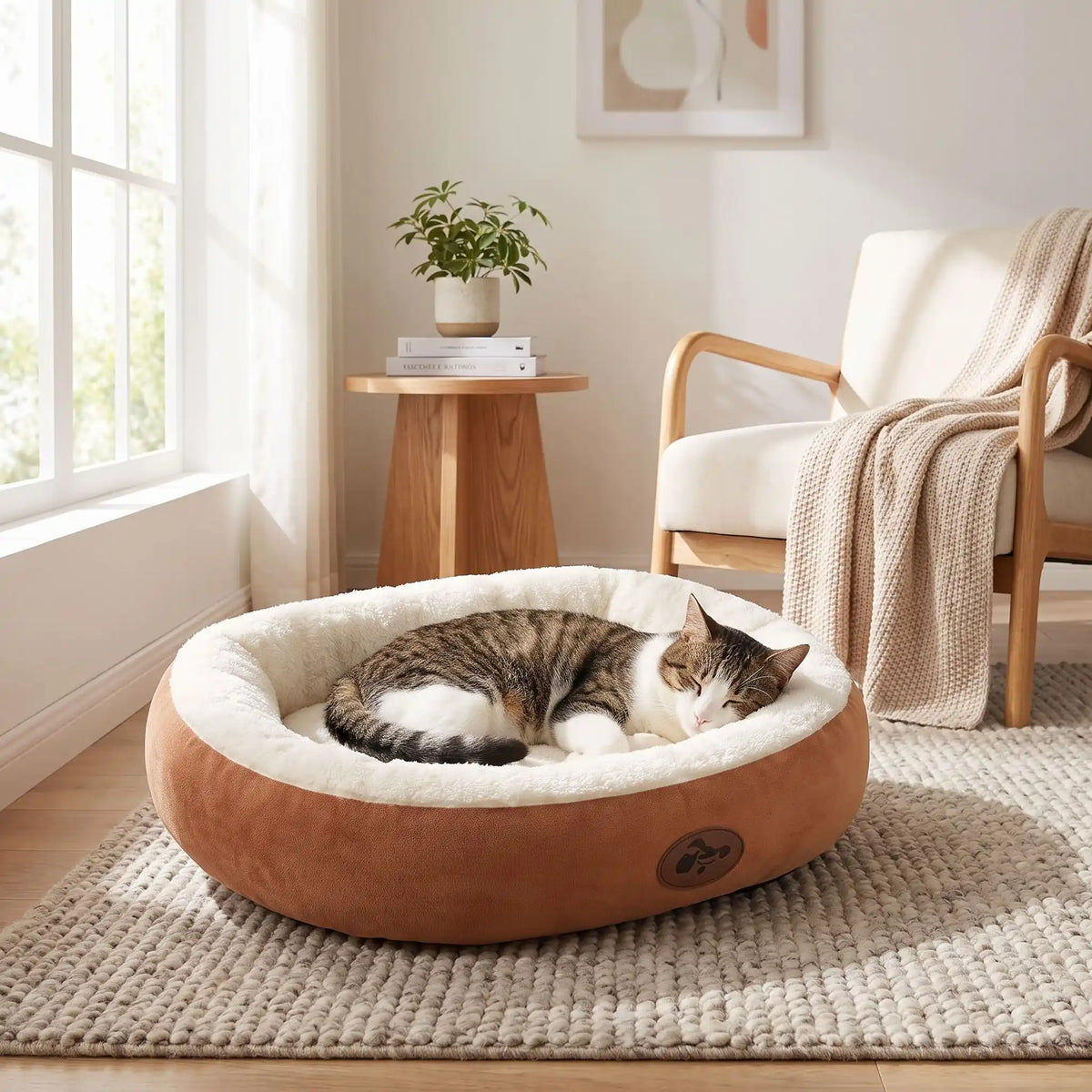 chat se repose dans panier chat