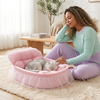 Lit pour Chat maman carresse chat