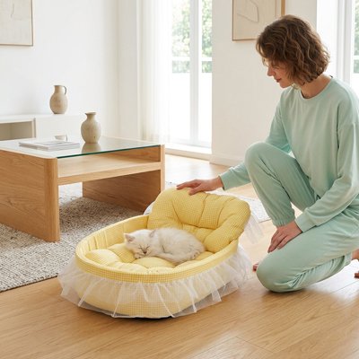Lit pour Chat maman regarde chaton