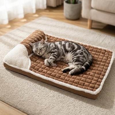 Lit pour Chat marron chat gris