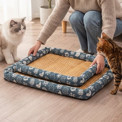 Tapis rafraichissant Chat avec 2 chats